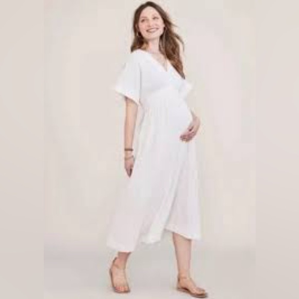 Hatch Carolina White Midi Dress